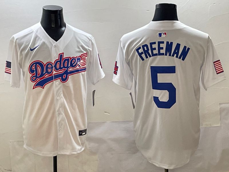 Men Los Angeles Dodgers #5 Freeman White Second generation Joint Name Nike 2025 MLB Jersey style 1->los angeles dodgers->MLB Jersey